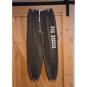 Jake Austin Womens Size S Drawstring Sweatpants Bar Harbor Maine Gray Pockets